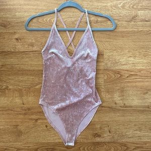 Forever 21 Crushed Velvet Bodysuit